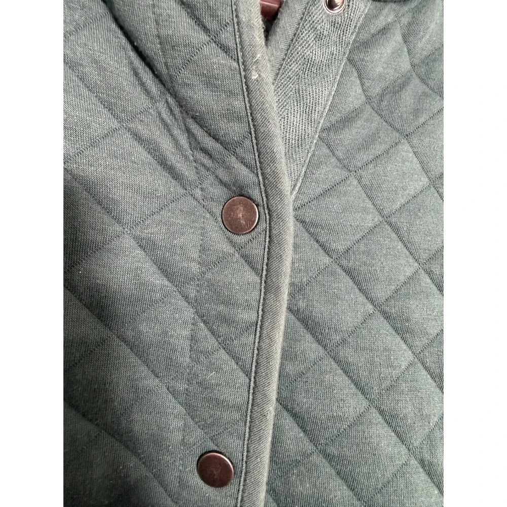 Coldwater Creek Quilted Jacket Women's Small Green Snap Front Lightweight Coat - Picture 4 of 10